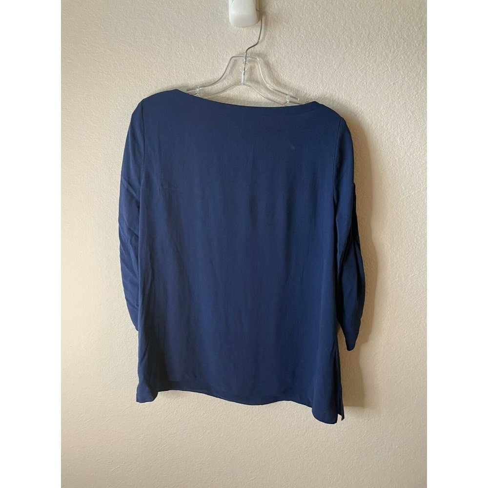 Eileen Fisher‎ Regular Size XS 3/4 Sleeve Solid Navy - Picture 2 of 5